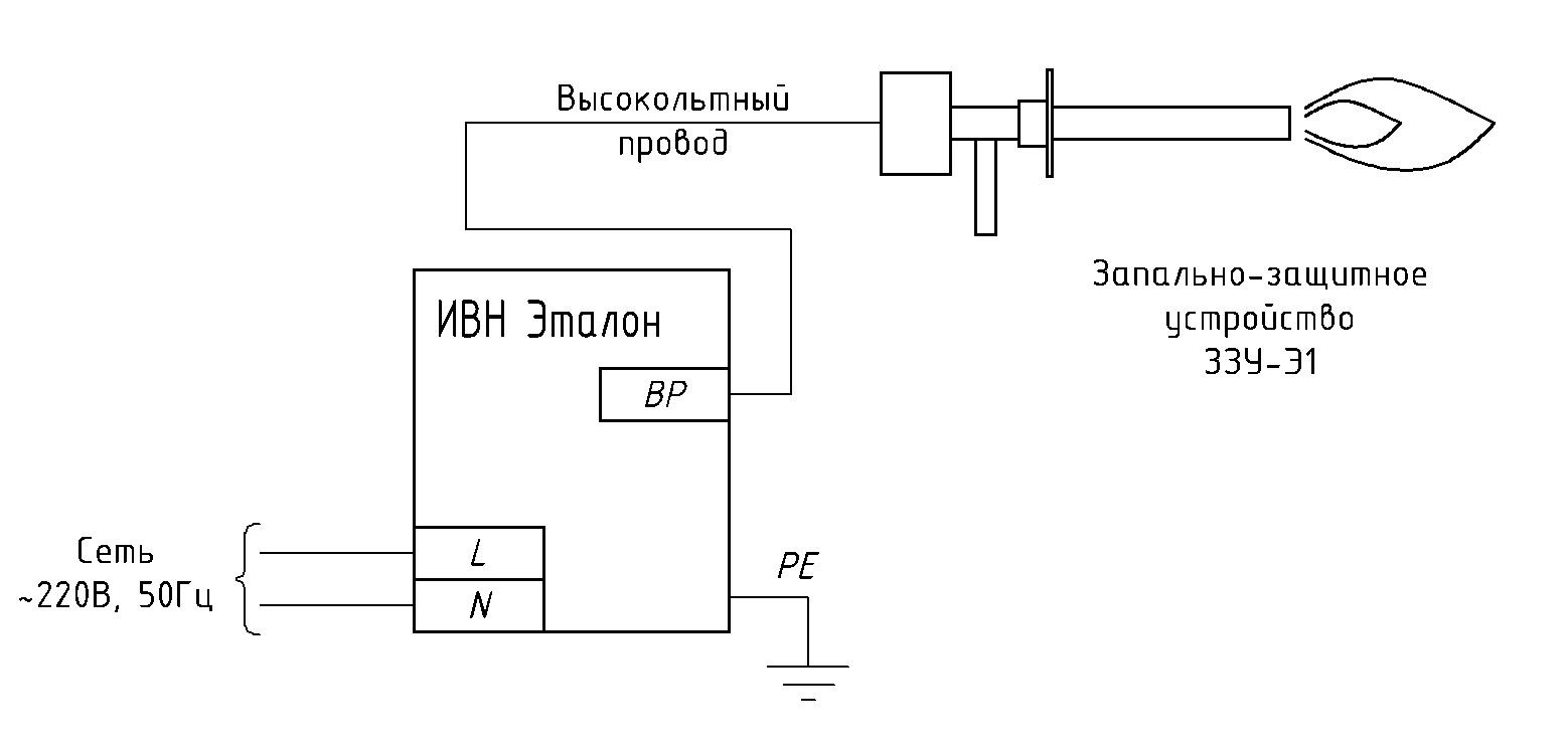 Схема подключения ИВН.